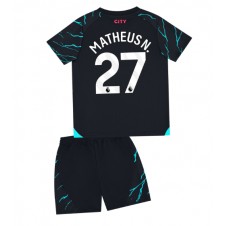 Manchester City Matheus Nunes #27 Tredjeställ Barn 2023-24 Korta ärmar (+ Korta byxor)